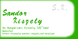 sandor kiszely business card